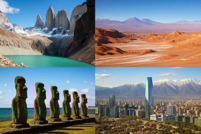 Stunning landscapes of Chile, including Patagonia, Atacama Desert, Easter Island, and Santiago Stunning landscapes of Chile, including Patagonia, Atacama Desert, Easter Island, and Santiago